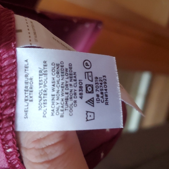 LOFT - Burgandy star printed wrap dress - Picture 4 of 4